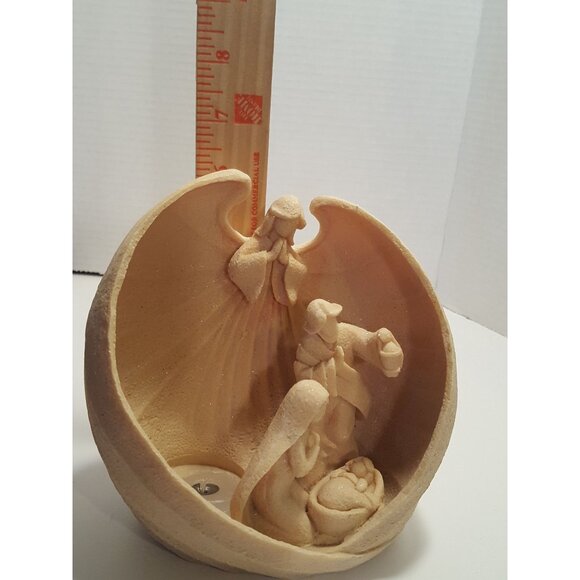 Christmas Sand Art Nativity Scene Tea Candle Holder Holy Family - Picture 8 of 9